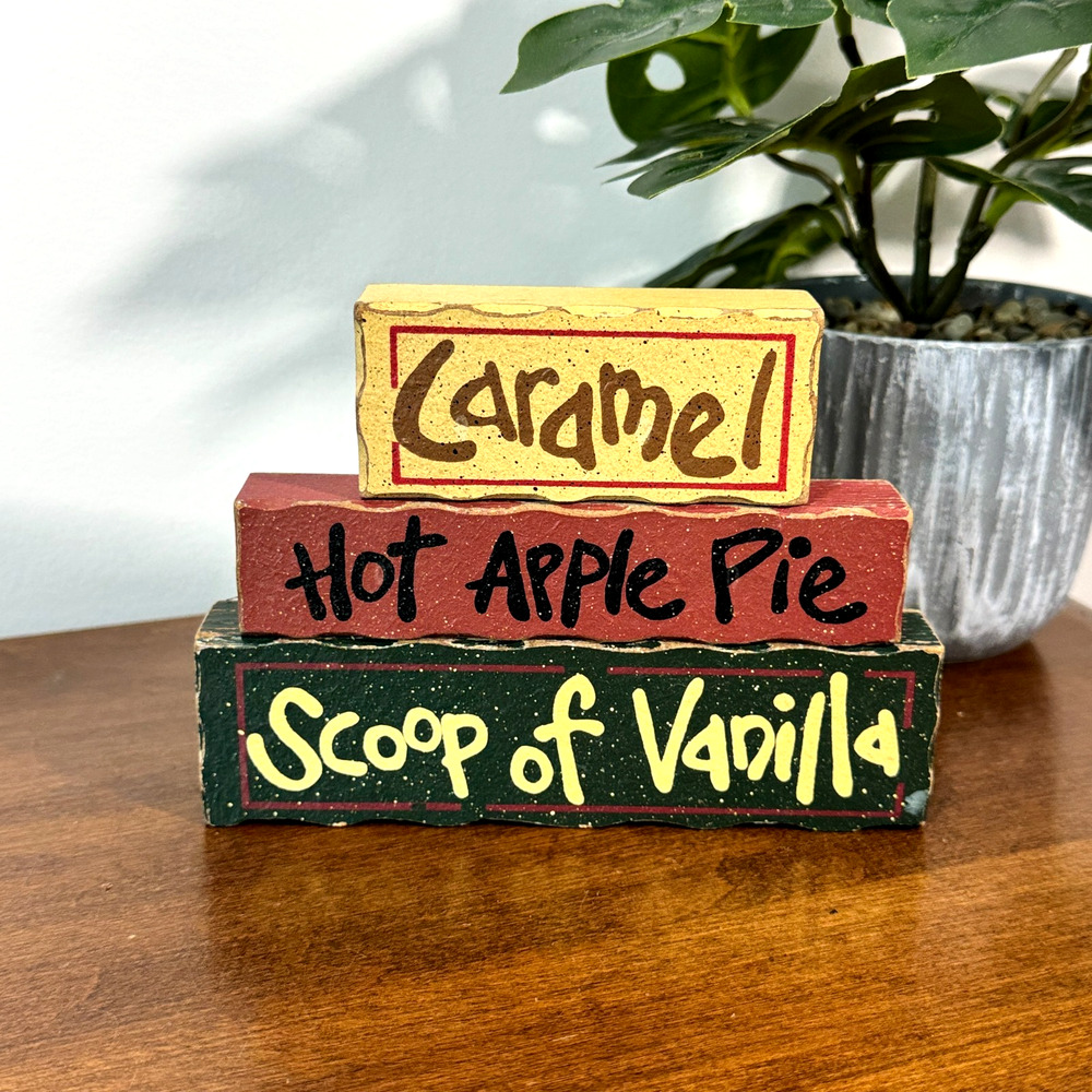 Vintage Tender Heart Treasures Blocks Caramel Scoop of Vanilla & Hot Apple Pie